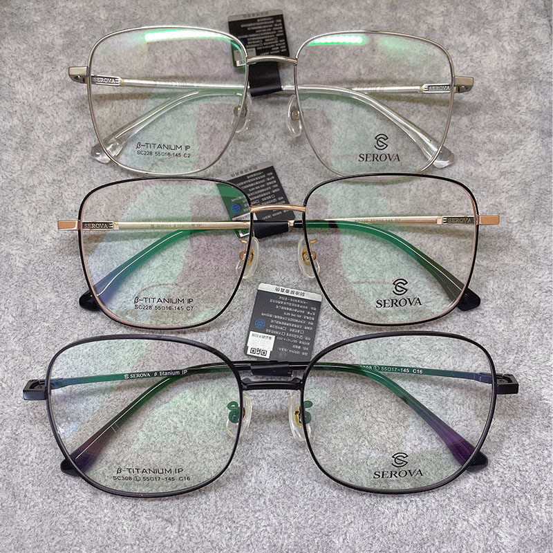 施洛华男眼镜近视素颜大框眼镜sc228 55-16/145*49 17g