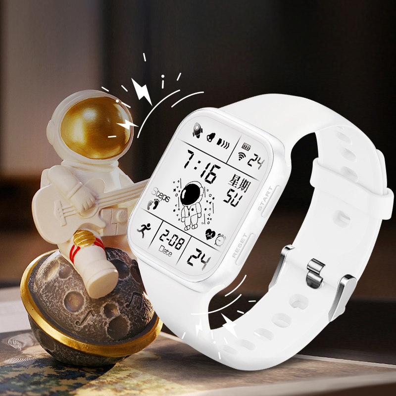 太空人电子表儿童男生小学生防水防摔运动女男童初中闹钟手表男孩