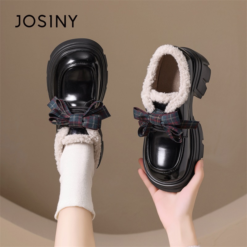 卓诗尼2025秋冬新款厚底乐福鞋