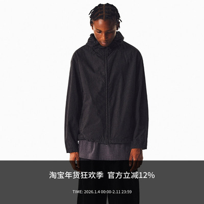 MANUFACTURE 格纹连帽拉链衬衫