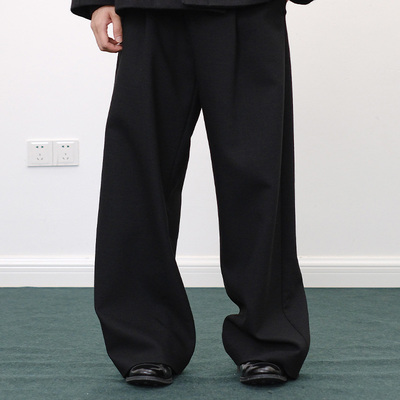 MANUFACTURE 精纺羊毛阔腿西裤