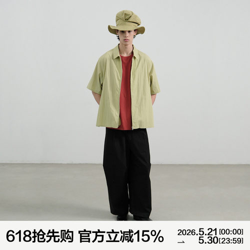 MANUFACTURE 拉链短袖衬衣