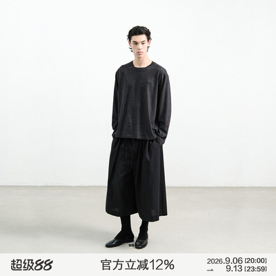 MANUFACTURE错位领长袖T恤