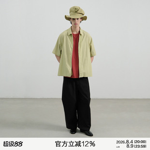 MANUFACTURE 拉链短袖衬衣