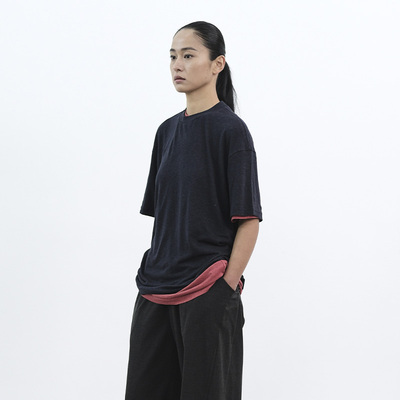 MANUFACTURE 麻感轻薄短袖T恤