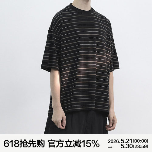 MANUFACTURE 条纹短袖T恤