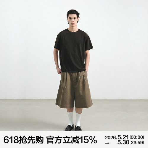 MANUFACTURE多褶廓形五分裤