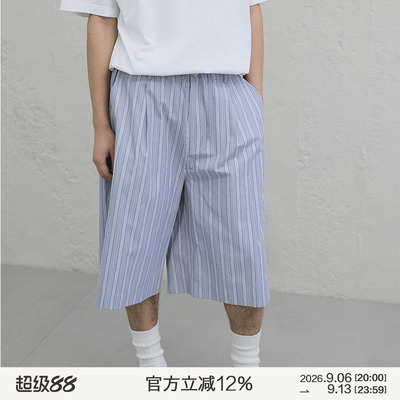 MANUFACTURE 条纹五分裤