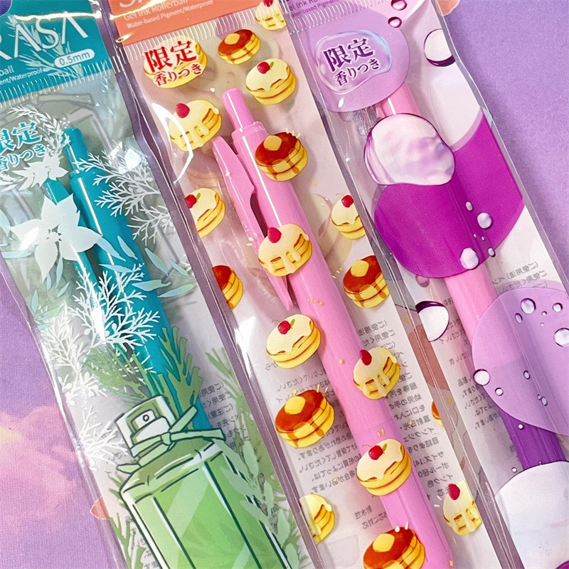 日本zebra斑马香味限定jj15中性笔sarasa甜点气泡植物撞色笔杆