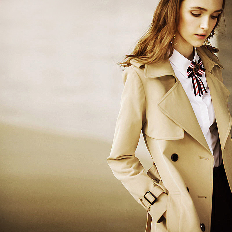 After Sparrow England windbreaker Mid length version 2021 Autumn and winter new pattern temperament Overknee Waist chic Harbor Wind coat overcoatin the Women's clothing/Boutique , Windbreaker  category - from Buy2taobao.com to provide professional Taobao agent buy service