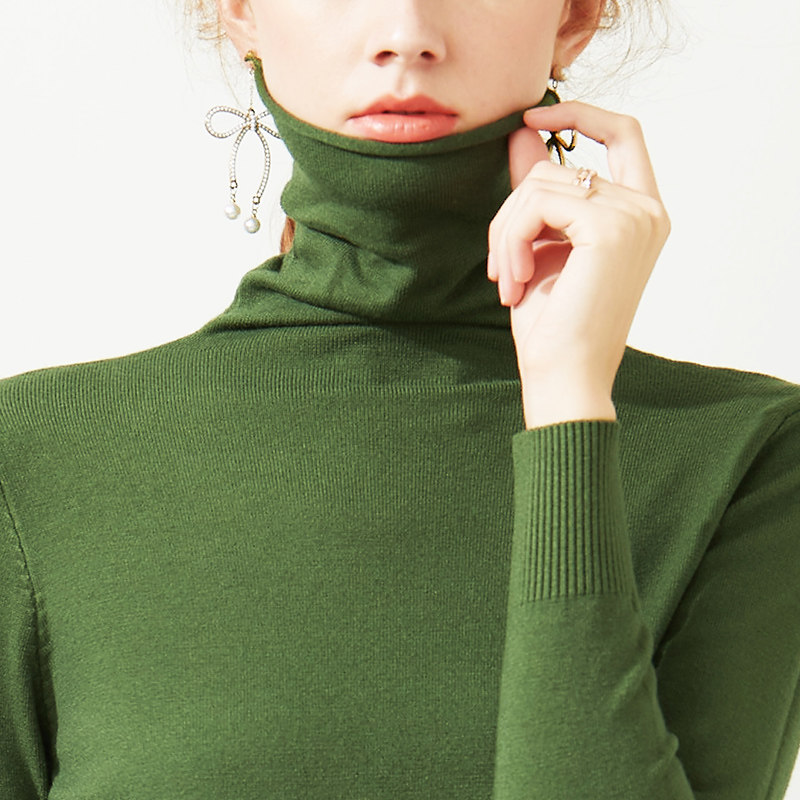 雀后高领毛衣女针织打底衫秋冬新款堆堆宽松懒惰内搭时尚保暖上衣在类目 女装/女士精品, 毛衣中 - 来自Buy2taobao.com提供专业的淘宝代购服务