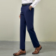 西装 深蓝百搭西服长裤 裤 宽松休闲西裤 子 直筒垂感商务正装 雀后男士