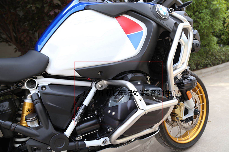 适用宝马R1250GS ADV改装护杠油箱延长杠下杠加强杆不锈钢保险杠