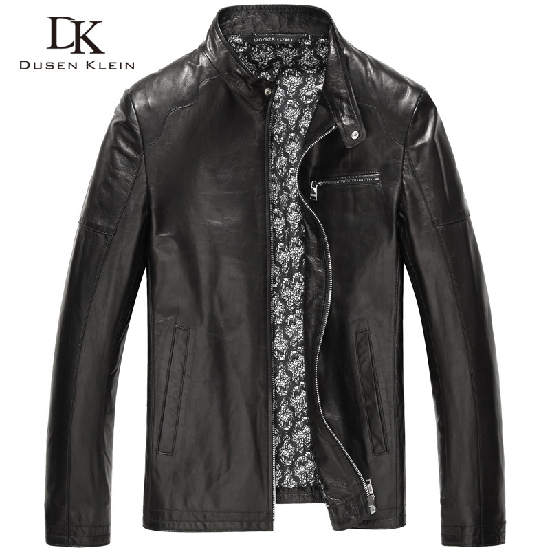 海宁立领男士机车绵羊皮捡漏夹克