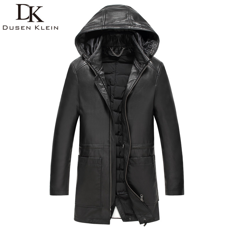 长款可脱卸内胆捡漏真皮皮衣新品