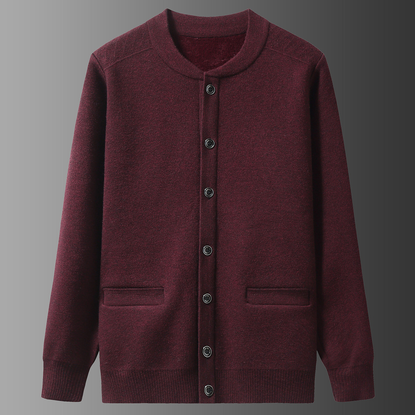 男士毛衣中老年加绒加厚针织开衫加肥加大码胖子肥佬宽松保暖外套