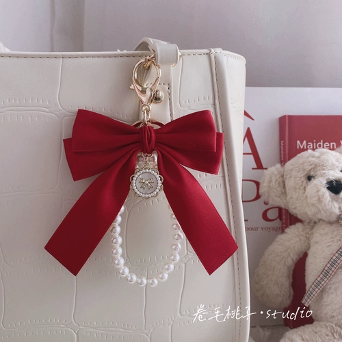 Оригинальный брелок с бантиком из жемчуга, праздничнная подвеска, в западном стиле, для подружки невесты