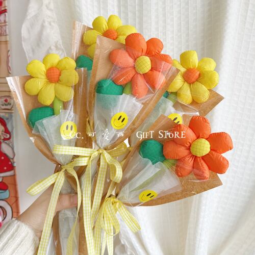 可爱西 单只小花束布艺太阳花向日葵教师节女神节开业伴手礼礼品