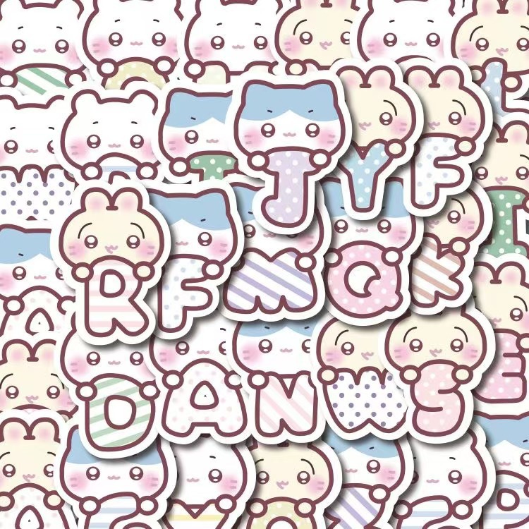 100张chiikawa字母贴纸