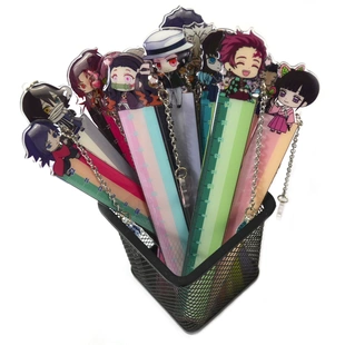 鬼灭之刃滴胶尺子炭治郎善逸钥匙扣亚克力动漫周边二次元挂件挂饰