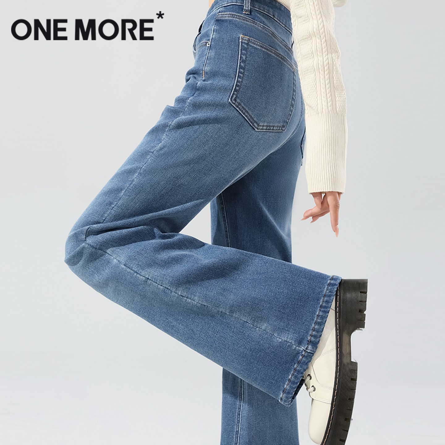 onemore微喇牛仔裤女新款