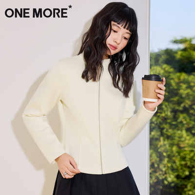 onemore加绒空气层开衫卫衣