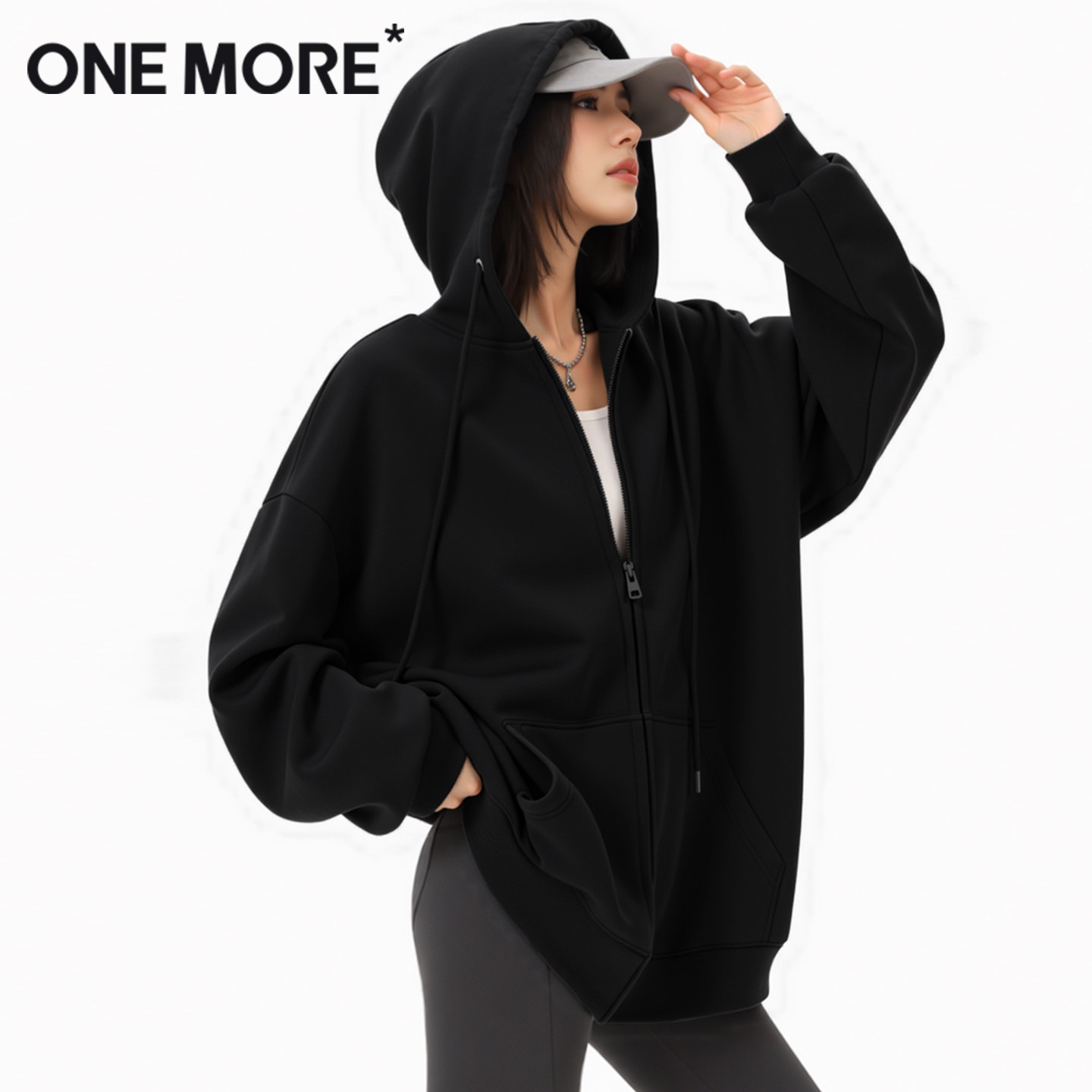 onemore空气棉大版开衫卫