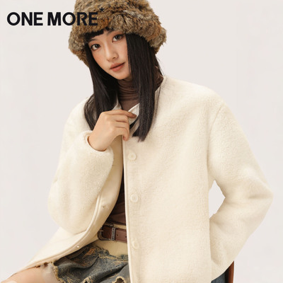 onemore摇粒绒小香风外套