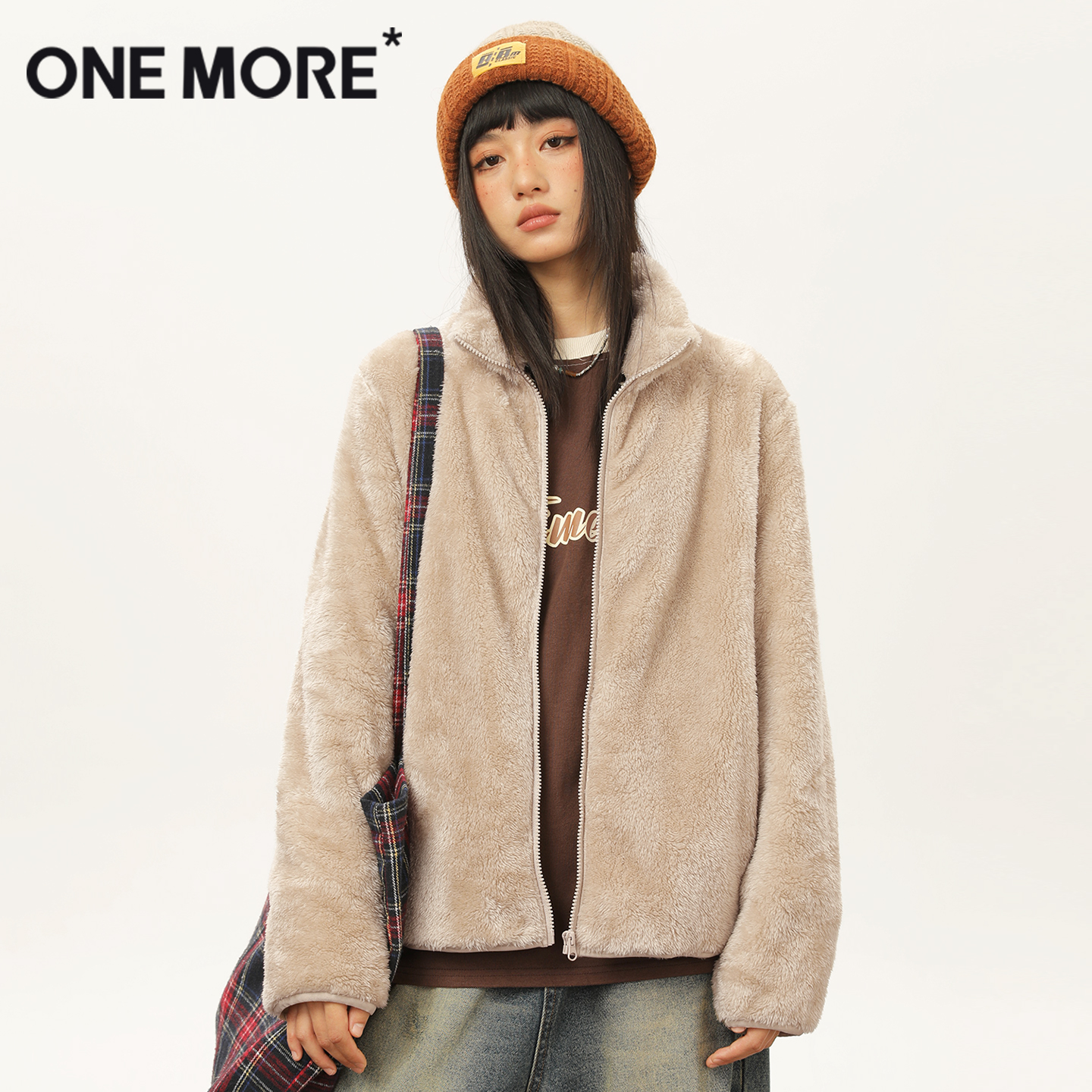 onemore加绒加厚外套摇粒绒