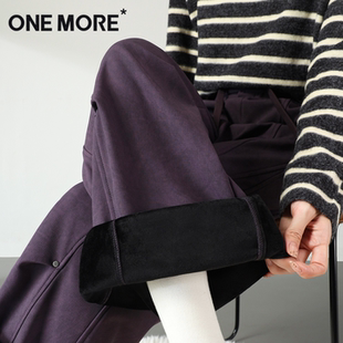 裤 冬季 2025新款 one 紫色伞兵弯刀裤 子女加厚工装 棉裤 more加绒裤