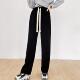 more百搭休闲裤 女2025秋季 新款 one 直筒高腰显瘦阔腿加绒保暖女裤