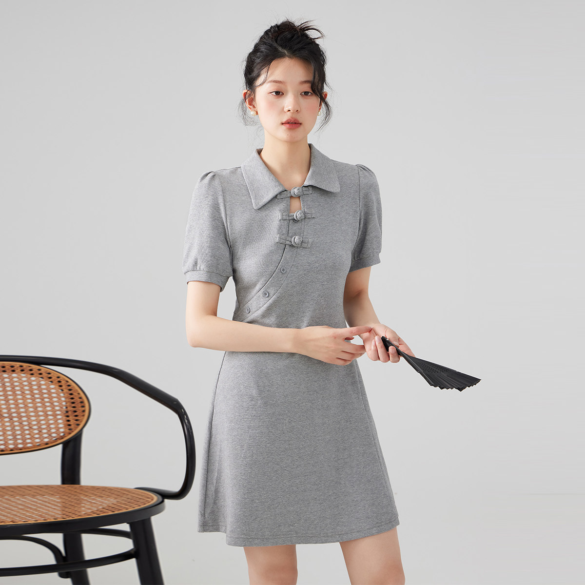 针织国风onemore针织短裙