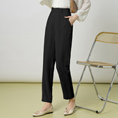 潮流休闲裤 one 女秋季 纯色高腰百搭简约时尚 more2025新款 休闲裤
