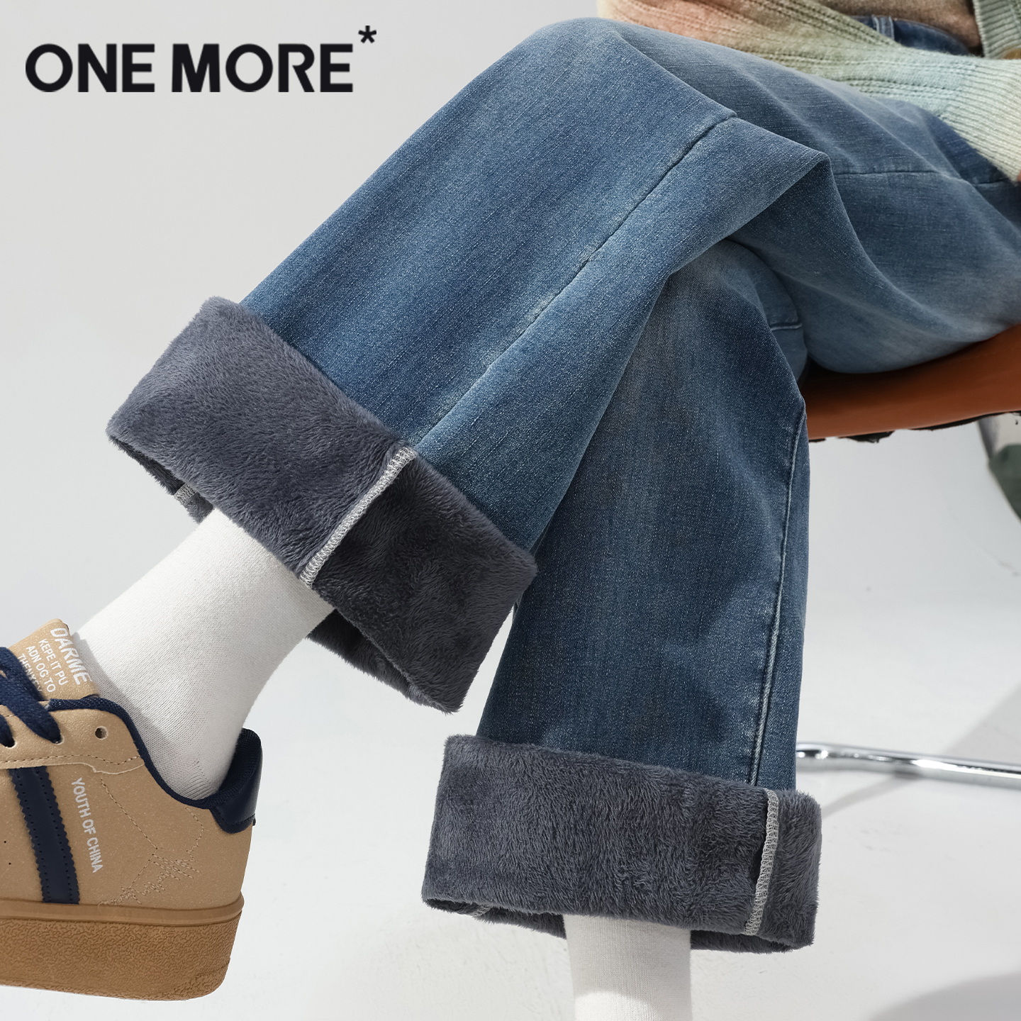 onemore阔腿牛仔裤女新款