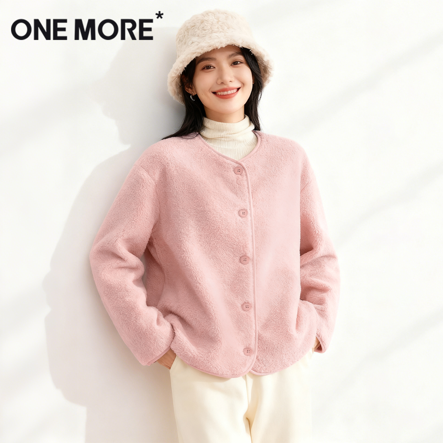 onemore摇粒绒小香风外套