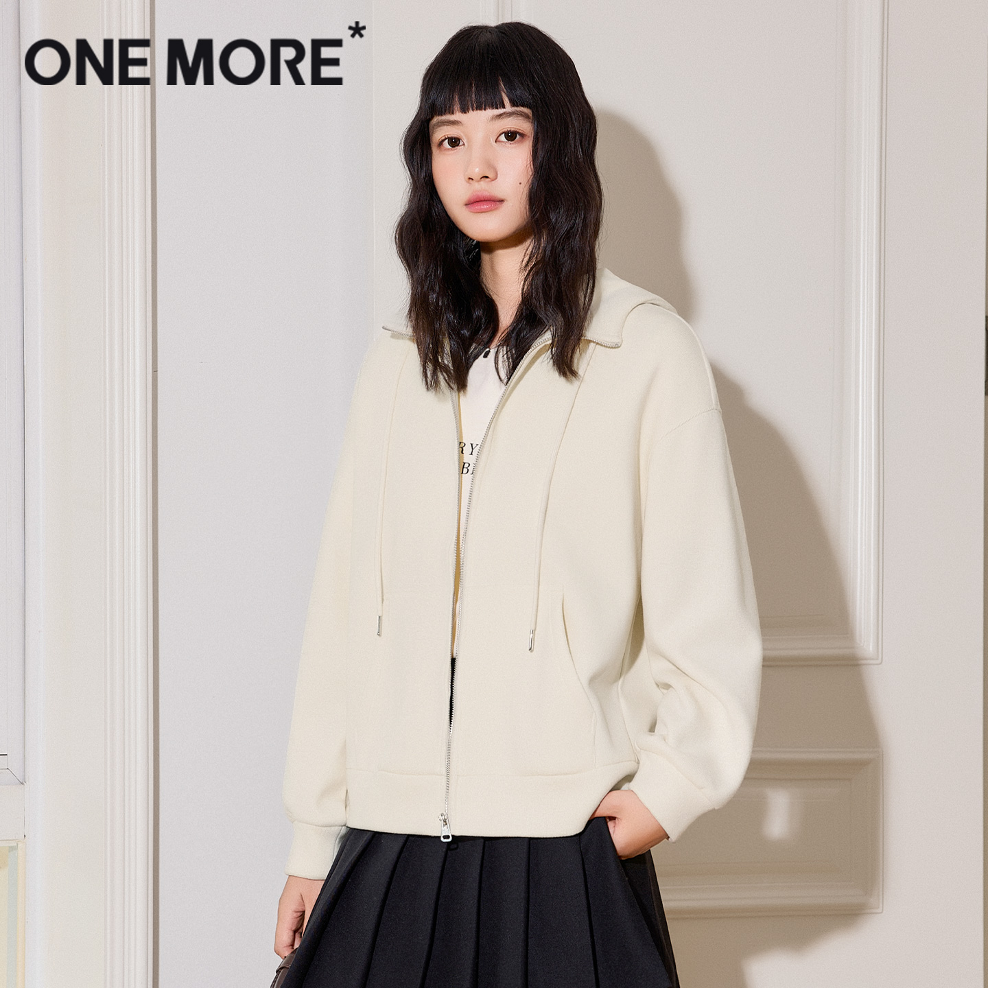 onemore慕斯绒开衫卫衣