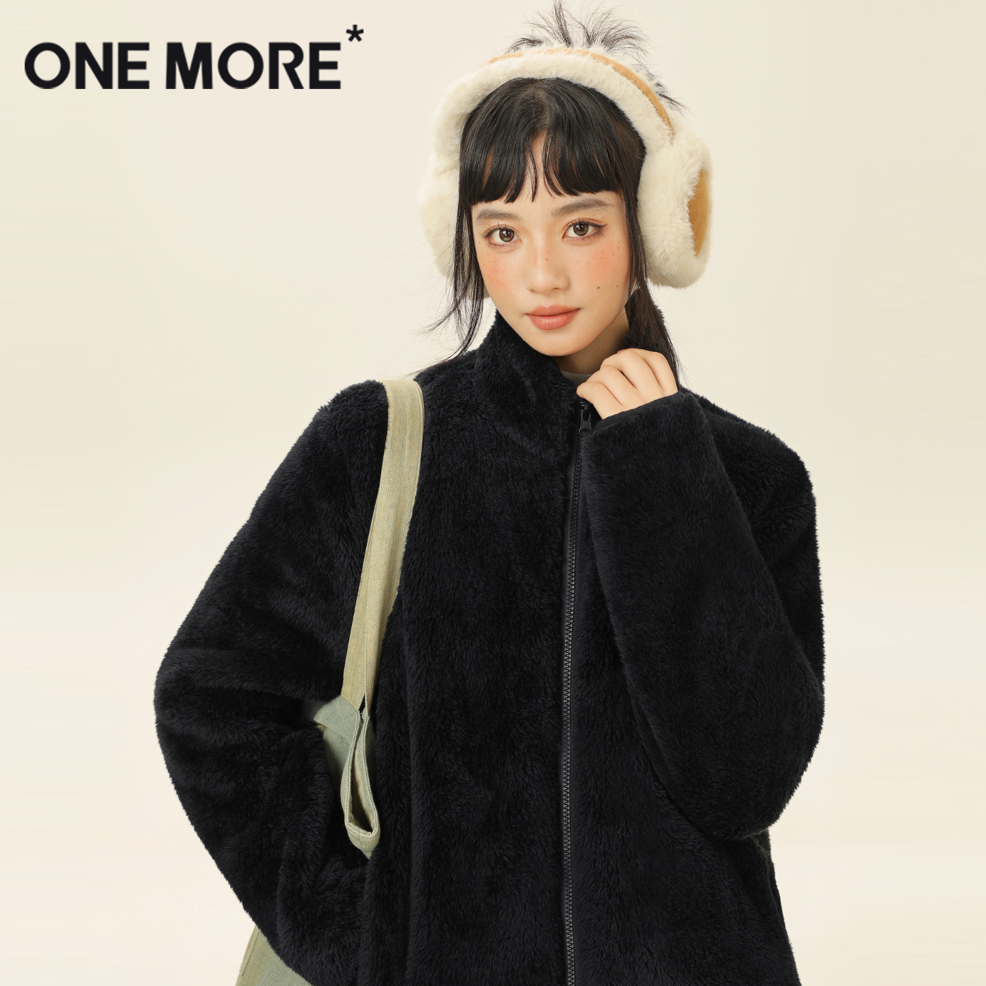 onemore摇粒绒外套女新款