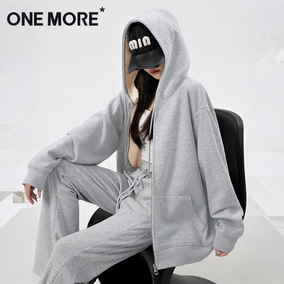 onemore羊羔绒大版开衫卫衣