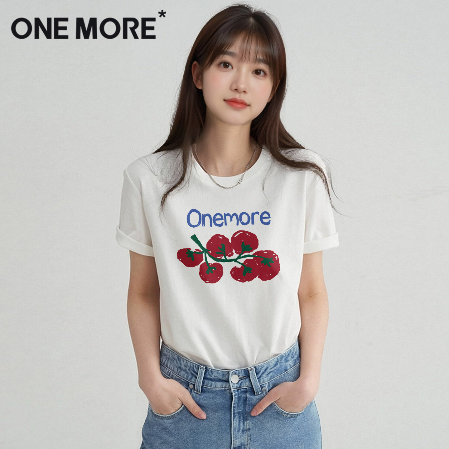 onemore抗菌正肩短袖t恤