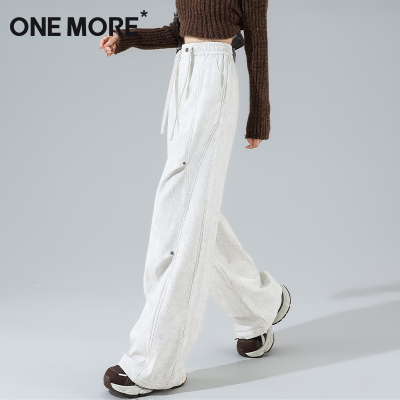 onemore加绒弯刀工装裤