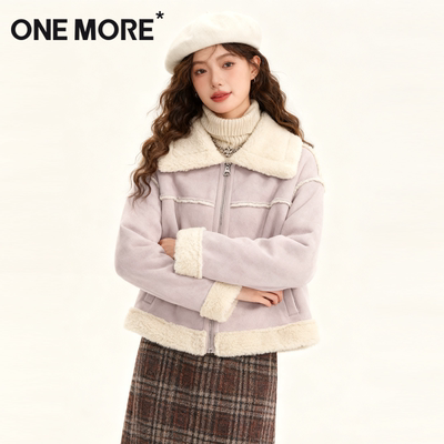 onemore麂皮绒短款外套