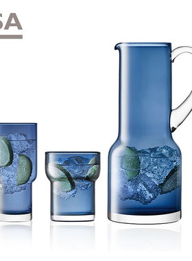 英国LSA进口水晶玻璃水杯套装家用大容量冷水壶高颜值夏季女ins风