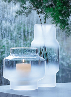 英国LSA进口手工磨砂玻璃花瓶大号客厅摆件装饰插花居家创意轻奢