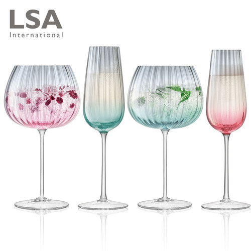 lsa英国水晶玻璃一对情侣香槟杯