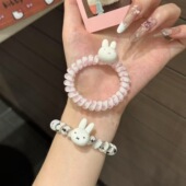 男友专属小皮筋可爱电话线发圈扎头绳情侣手链高弹力发绳可爱发饰