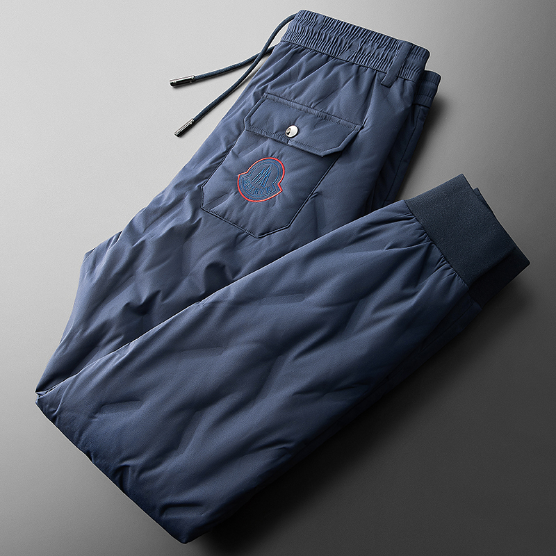 冬季加厚防水保暖白鸭绒裤子 男士时尚压胶大口袋小脚羽绒裤外穿,男装,羽绒裤,淘宝优惠券,粉丝福利购,淘宝优惠卷