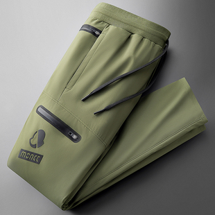 冬季加厚防水保暖直筒羽绒裤 男士微弹多口袋户外微弹硬壳冲锋裤