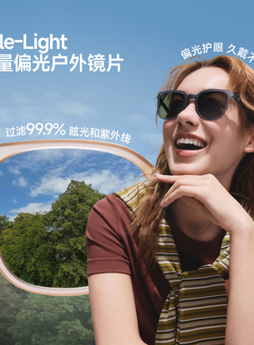 蕉下方圆框偏光护眼近视套镜