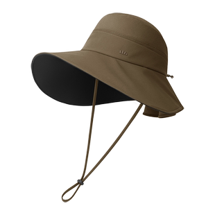 蕉下黑胶大帽檐渔夫帽防晒帽女款遮阳防紫外线帽户外爬山太阳帽子