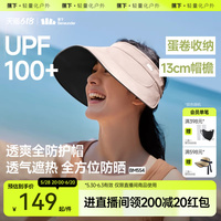 蕉下空頂帽女可折疊黑膠防曬帽